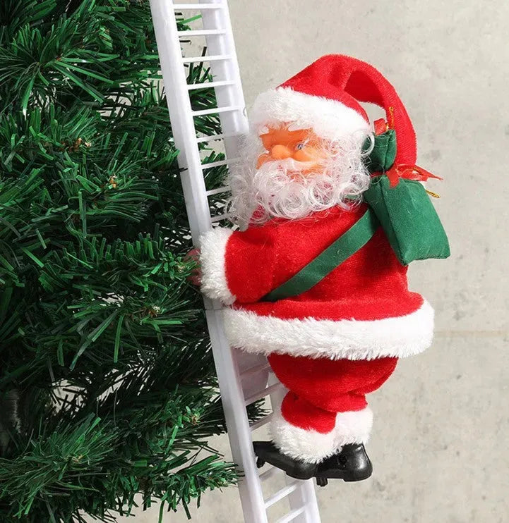 Climbing Ladder Electric Santa Claus Climbing Red Ladder Doll Toy - Bellarte Enchanté Climbing Ladder Electric Santa Claus Climbing Red Ladder Doll Toy